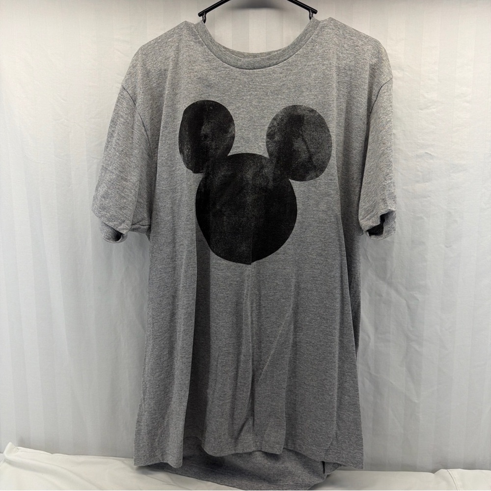 Disney Gray T-Shirt with Black Mickey Mouse Design